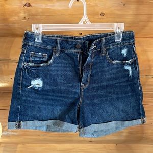 High rise jean shorts